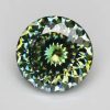 Moissanite Round 100 Faceted Cut Light Green