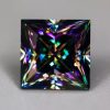 Moissanite Princess Cut Rainbow Color